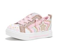 Skechers Women's Twinkle Sparks Cosmic Burst Trainers, Rose Gold, 10 UK