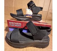 Skechers Women's D'lux Walker New Block Sport Sandal, Black Mesh, 6 UK