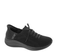 Skechers Women's Slip-ins: Ultra Flex 3.0 - Brilliant Sneaker in Black, Size 6 Wide | Textile, Vegan, Machine Washable