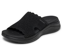 Debenhams Ultra Flex 3.0 Sandal Scalloped Shimmer Knit Slide W/yoga Foam In Black black
