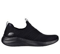 Skechers Women's Ultra Flex 3.0 - Classy Charm Sneaker in Black, Size 4 | Textile/Synthetic, Vegan, Machine Washable