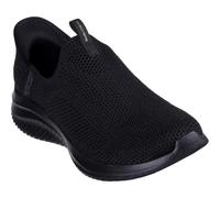Skechers Women's Ultra Flex 3.0 Easy Win Slip-On Sneakers - Black Stretch Knit, UK 4