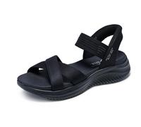 Skechers Women's Ultra Flex 3.0-Never Netter Hands Free Slip-Ins Sandal Black/Black 8