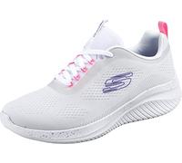 Skechers Women's Ultra Flex 3.0 New Horizons Sneaker, White Mesh/Neon Pink Trim, 3 UK