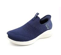 Skechers Women's Ultra Flex 3.0 Smooth Step Sneaker, Navy Knit Jersey Trim, 6 UK