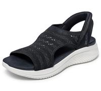 Skechers Women's Ultra Flex 3.0-Sun Warmth Hands Free Slip-ins Sandal, Black, 6 UK