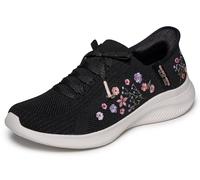 Skechers Women's Ultra Flex 4.0 Sweet Petals, Black/White, 7 UK