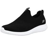 Skechers Women's Ultra Flex - First Take Slip On Trainers, Black White, 4 UK