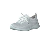 Skechers Women's Ultra Flex Salutations Sneaker, White Silver, 5.5 UK