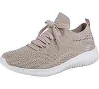 Skechers Women's Ultra Flex Statements Sneaker, Taupe, 6 UK