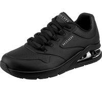 Skechers Women's UNO 2 AIR Around You Sneaker, Black Duraleather/Mesh Trim, 3 UK