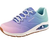 Skechers Women's UNO 2-Color Waves Sneaker, Blue/Mulit, 7