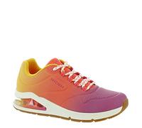 Skechers Women's UNO 2-Color Waves Sneaker, Pink/Mulit, 7.5