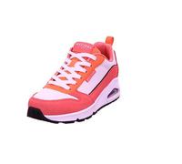 Skechers Women's UNO 2 Much Fun Sneaker, Pink Suede/Orange & White Duraleather/Mes, 5 UK