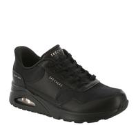 Skechers Women's Uno Banksia Sneaker, Black Duraleather/Mesh, 3 UK