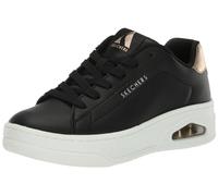 Skechers Women's Uno Courted Style, Black Leather/Rose Gold Duraleather, 2 UK