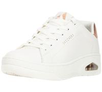 Skechers Women's Uno Courted Style, White Leather/Rose Gold Duraleather, 8 UK