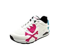 Skechers Women's UNO-Crossing Hearts Sneaker, White, 6 UK