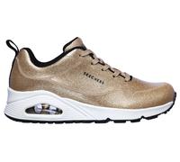 Skechers Women's Uno - Diamond Shatter Sneaker in Champagne, Size 4 | Synthetic/Textile