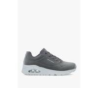 SKECHERS Womens Uno Disco Nite Grey Trainers Colour: Black Fabric,
