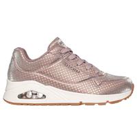 Skechers Women's UNO - Disco Nite Sneaker in Rosegold, Size 2 | Synthetic/Textile, Vegan