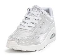 Skechers Women's Uno-Disco Nite Sneaker, Silver, 9