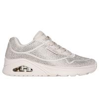 Skechers Women's UNO - Disco Rave Sneaker in Taupe, Size 4 | Textile, Vegan