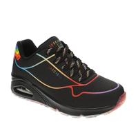 Skechers Women's Uno-Drizzl'n Rainbow Sneaker, Black/Black, 4 UK