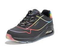 Skechers Women's Uno-Drizzl'n Rainbow Sneaker, Black/Black, 5.5