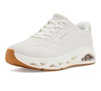 Skechers Women's Uno Glide-Step Glide On Air Sneaker, White Durabuck/Rose Gold Trim, 7 UK