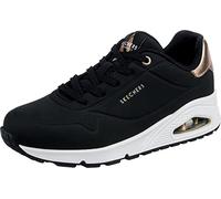 Skechers for woman. 177094 Sneakers UNO black, white (37.5), Fabric, 3 to 5 cm, Laces, Casual