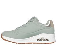 Skechers Women's Uno Golden Air Sneaker, Sage Durabuck/Silver Trim, 6.5 UK