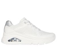 Skechers Women's UNO Icon - Idolized Air Sneaker in White, Size 3 | Leather/Metal