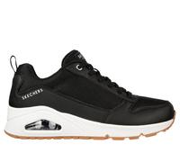 Skechers Women's Uno - Inside Matters Sneaker in Black/White, Size 3 | Synthetic/Textile