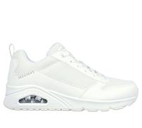 Skechers Women's Uno - Inside Matters Sneaker in White, Size 7 | Synthetic/Textile