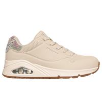 Skechers Women's UNO - Jungle Nite Sneaker in Natural, Size 8 | Synthetic/Leather/Textile
