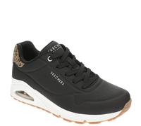 Skechers Women's UNO Jungle Nite Trainers, Black Leopard Design, 41 EU Weit