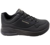 Skechers Women's Uno Lite Lite Work Sneaker, Black Duraleather, 3 UK
