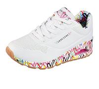 Skechers Women's Uno Loving Love Sneaker, White, 4 UK