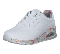 Skechers Women's Uno-Majestic Garden Sneaker, White Multi-Coloured, 4 UK
