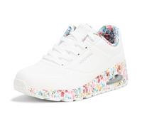Skechers Women's Uno-Majestic Garden Sneaker, White Multi-Coloured, 8 UK