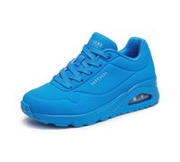 Skechers Women's Uno-Night Shades Sneaker Cooled Memory Foam, Skech-Air Midsole, Durabuck Upper, Blue, 8