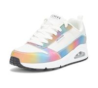 Skechers Women's Uno - Opalescent Sneaker in White, Size 5.5 | Synthetic/Textile