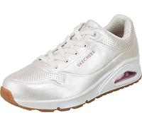SKECHERS Women's Uno Pearl Queen Sneaker, White Duraleather/Lt.Pink Trim, 5 UK