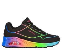 Skechers Women's UNO - Pop of Sunshine Sneaker in Black, Size 4.5 | Synthetic/Textile