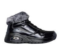 Skechers Womens Boots Black Shiny Memory Foam Ladies Hi Top Trainers Uno 168126