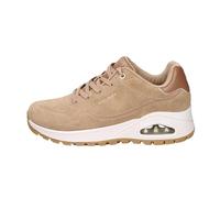Skechers Women's Uno Rugged Chillproof Sneaker, Chestnut Suede/Duraleather/Embroidery Trim, 7 UK