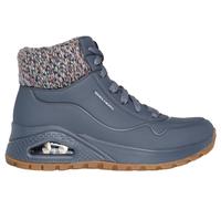 Skechers Women's UNO Rugged - Darling Days Sneaker in Charcoal, Size 8 | Synthetic/Textile