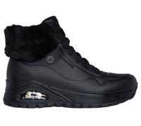 Skechers Women's UNO Rugged - Fall Air 2 Boots in Black, Size 3.5 | Leather/Textile