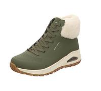 Skechers for woman. 167274 UNO Rugged green boots (37), 3 to 5 cm, Laces, Casual